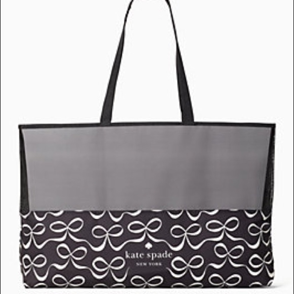 Large Kate Spade Black Bow Tote Bag